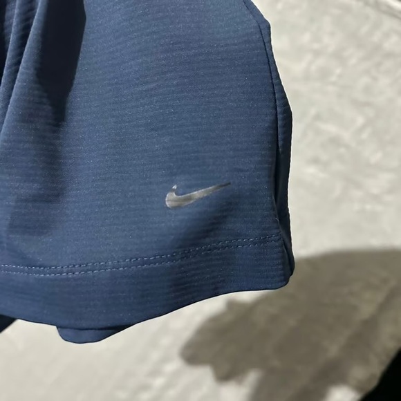 Women's Navy Button Down Shirt - Picture 2 of 3